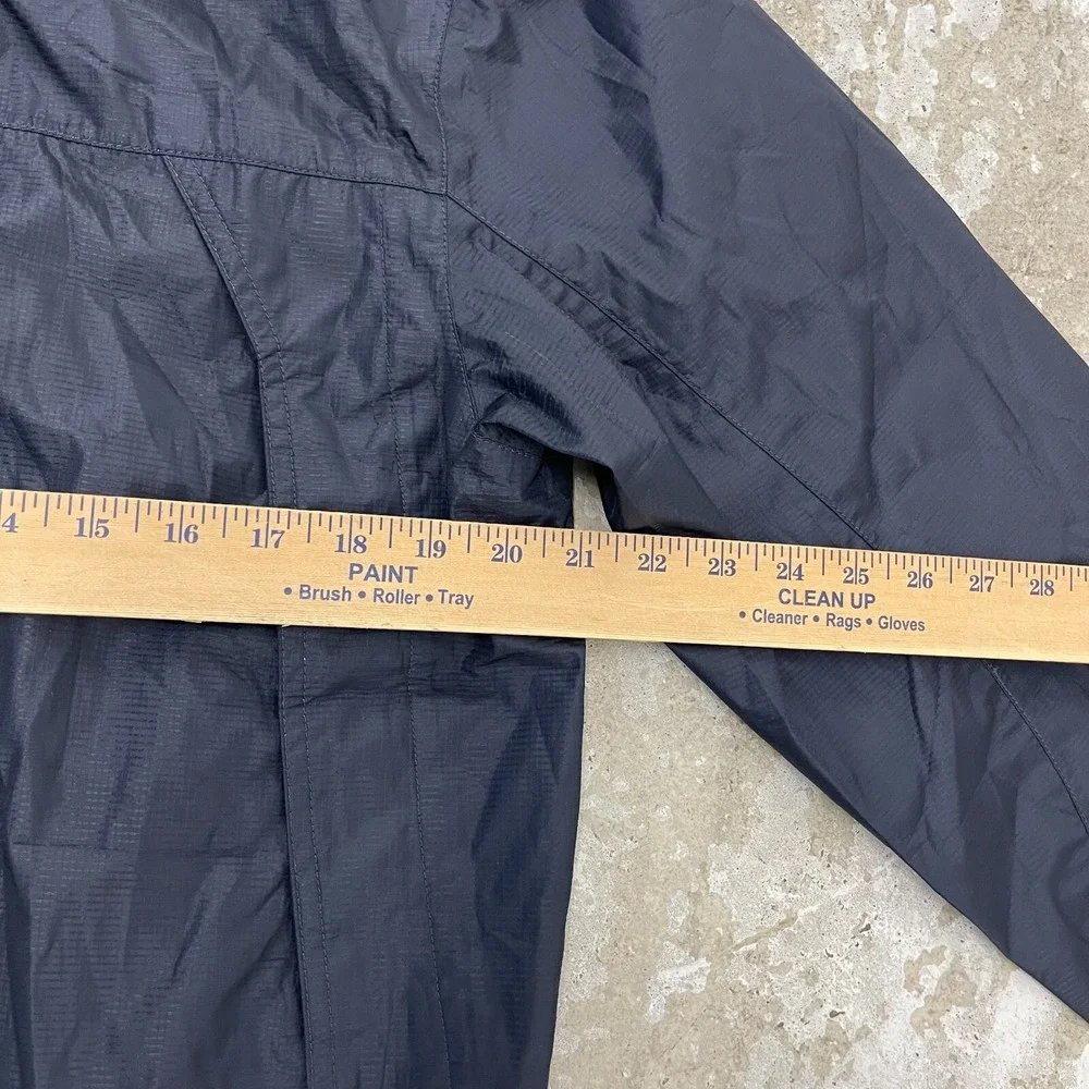 Tesla‎ Jacket Mens Medium Blue Waterproof Hooded Lightweight Logo Zip Snap